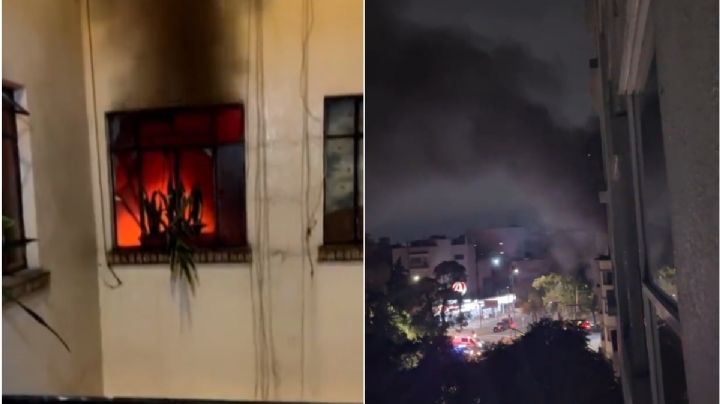 [VIDEOS] Incendio de departamento en la Narvarte deja un lesionado