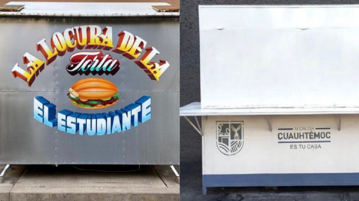 Alcaldía Cuauhtémoc borra rótulos y anuncios de puestos callejeros para poner su logo