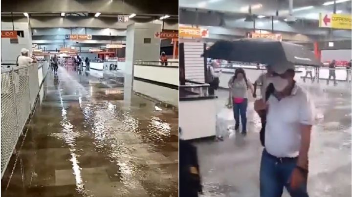 [VIDEOS] Se inunda Metro Rosario por lluvias de este viernes 6 de mayo en CDMX