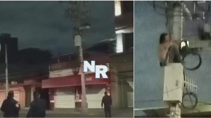[VIDEO] Hombre muere electrocutado por subir a un poste en Iztacalco