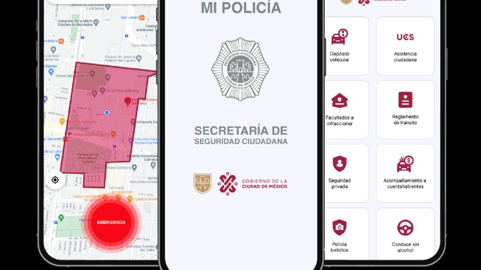 La app Mi Policía CDMX se puede descargar en AppStore y PlayStore. FOTO: SSC
