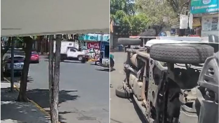 [VIDEO] Captan volcadura de camioneta en la colonia Reynosa Tamaulipas