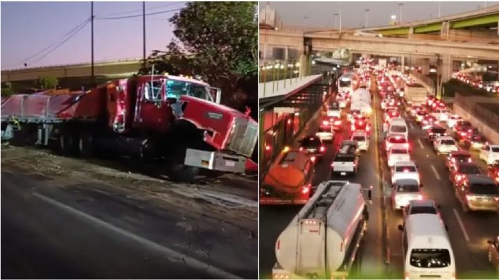 Choque entre camión y tráiler provoca tránsito en Las Américas