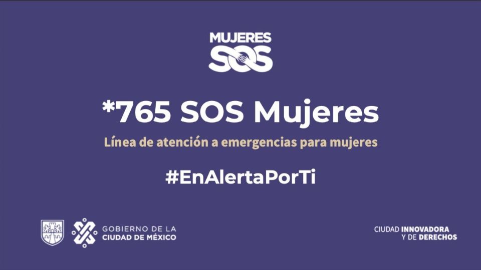 El teléfono *765 atenderá casos de violencia contra las mujeres las 24 horas. FOTO: Gobierno CDMX