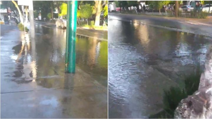 Reportan MEGA fuga de agua entre Calzada de Tlalpan y Periférico