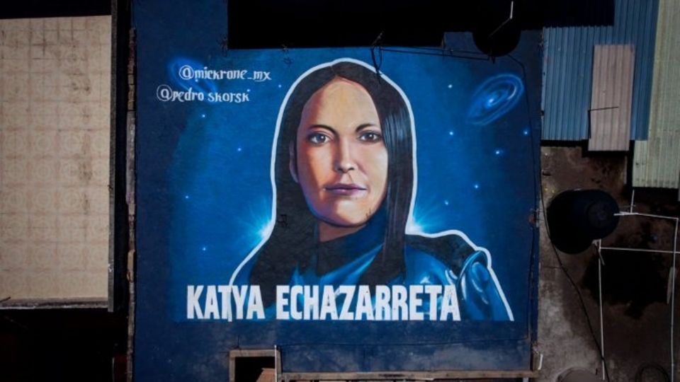 El mural de la primera mujer en el espacio se ve desde el Cablebús FOTO: alcaldía Iztapalapa