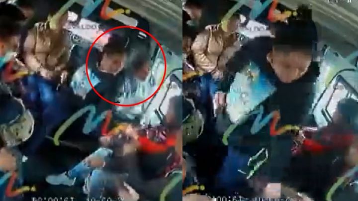 [VIDEO] Captan a mujeres asaltando combi en Ecatepec