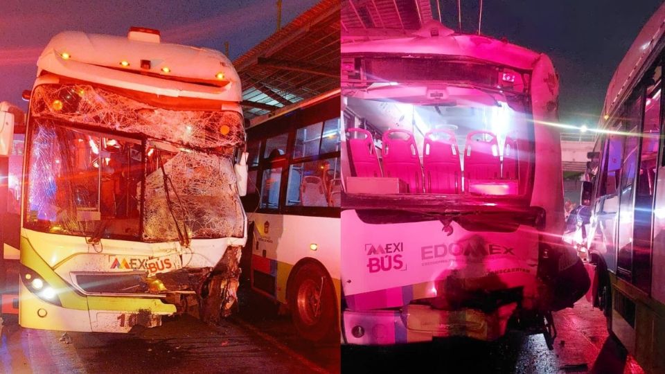 Debido al choque entre los dos autobuses del Mexibús, se informó el cierre del servicio de la Línea 1 en Ecatepec. (Fuente: Redes Sociales)