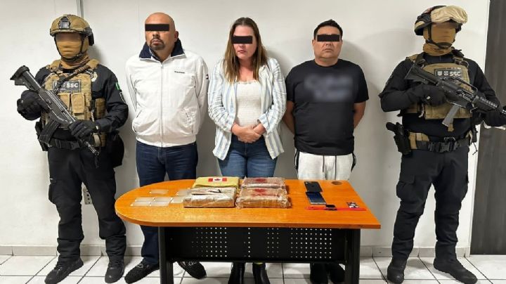Detienen a tres personas que cargaban 4 kg de cocaína en la Alcaldía Miguel Hidalgo