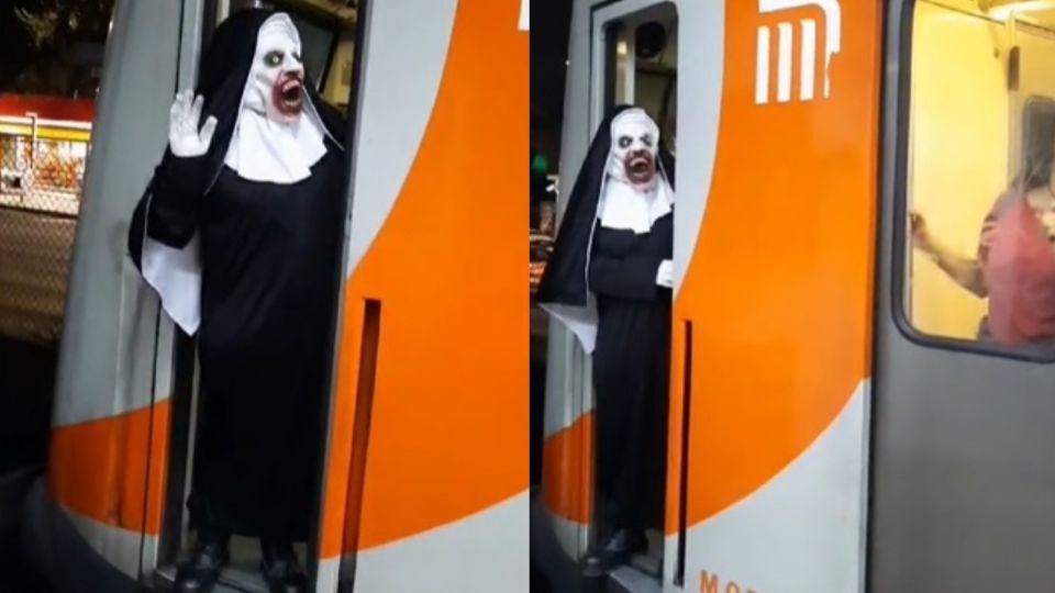 “La Monja” aparece como conductora del Metro de la CDMX y sorprende a usuarios.