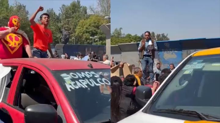 Policías de CDMX cierran paso a manifestación de Acapulco que exigía apoyo por Otis