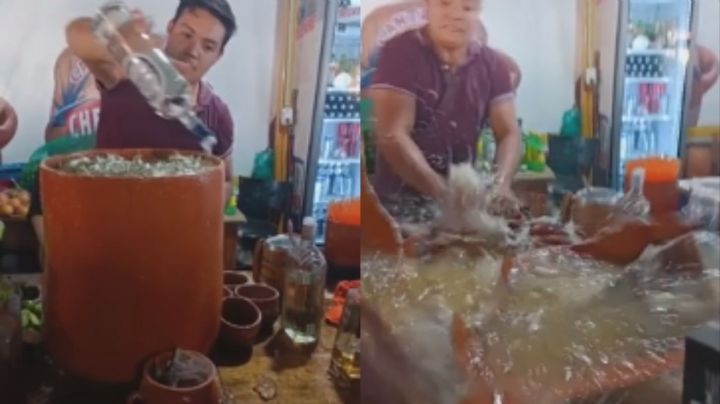 Se quiebra tequila de 5 mil pesos y se hace viral
