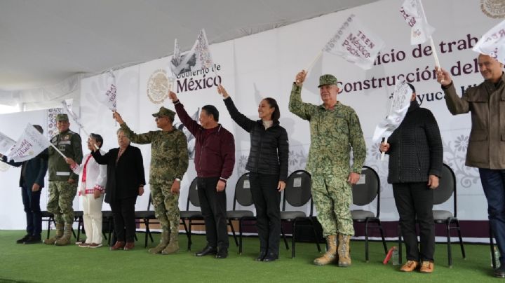 Claudia Sheinbaum inaugura trabajos preliminares para el Tren México-Pachuca