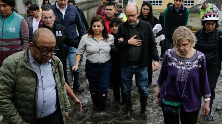 Inundaciones en Xochimilco: Así fue el recorrido de Clara Brugada por viviendas afectadas