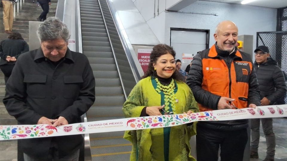 Metro CDMX: Clara Brugada inaugura escaleras eléctricas de la estación Puebla |