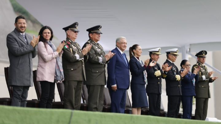 Martí Batres acompaña a AMLO y Claudia Sheinbaum en visita a las Fuerzas Armadas