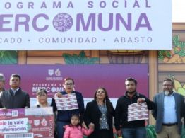 Mercomuna: Clara Brugada encabeza entrega de vales en beneficio de 300 mil familias