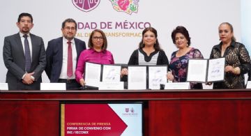 Clara Brugada firma convenio con INE e IECM para garantizar seguridad en elección del Poder Judicial