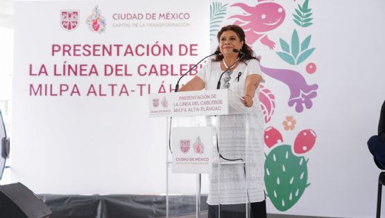 Clara Brugada presenta proyecto de la Línea 6 del Cablebús en CDMX
