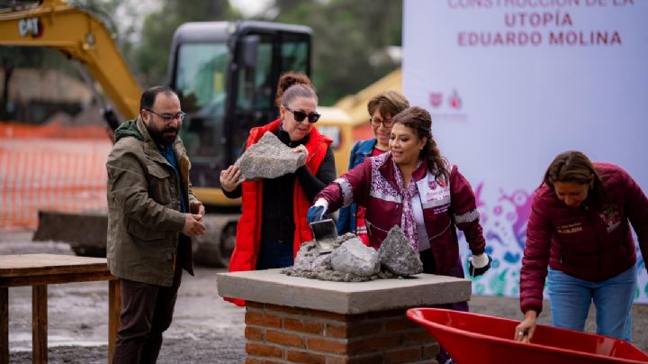 Clara Brugada coloca primera piedra de la Utopía Eduardo Molina: ¿Qué actividades habrá?
