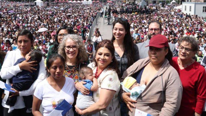 Programa Desde la Cuna: Brugada encabeza entrega de apoyos en el Zócalo CDMX
