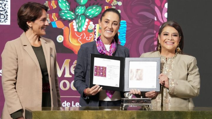 Sheinbaum y Brugada presentan timbre postal conmemorativo por los 7 siglos de México-Tenochtitlan