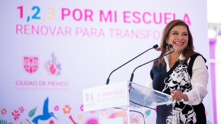 Clara Brugada encabeza entrega de primer plantel renovado del programa  “1, 2, 3 por mi Escuela”