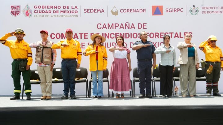 Brugada encabeza puesta en marcha de la  Campaña de Combate de Incendios Forestales en la CDMX 2026