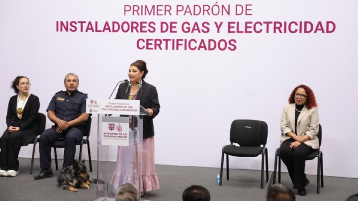 Clara Brugada presenta Primer Padrón de Instaladores de Gas y Electricidad certificados de la CDMX