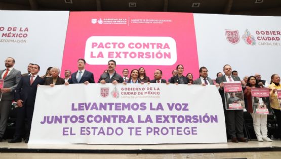 Clara Brugada encabeza firma del Pacto contra la Extorsión en la Ciudad de México
